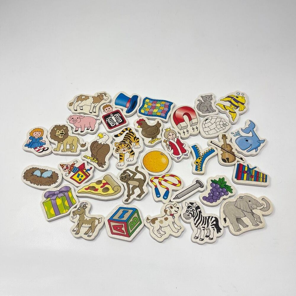 Lauri Educational Foam Magnets Lot of 33 Alphabet Animals People Things